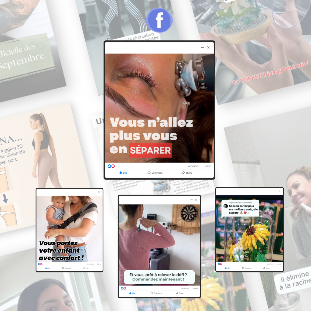 Facebook Ads Package Testing - 4 Publicités Vidéos sur 1 Produit
