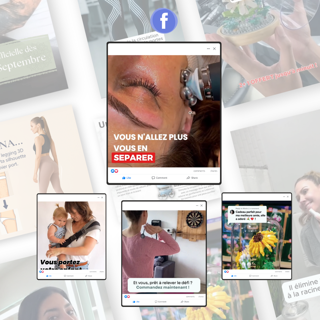 Facebook Ads Package Testing - 4 Publicités Vidéos sur 1 Produit